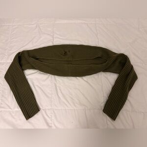 army green knit bolero